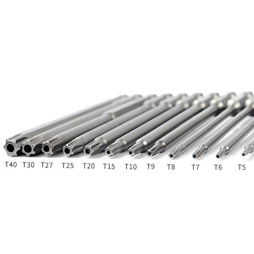 Magnetic Torx Security Screw Bit T5-T50 Extra Long Impact Driver Drill 1/4" Hex - Picture 4 of 67