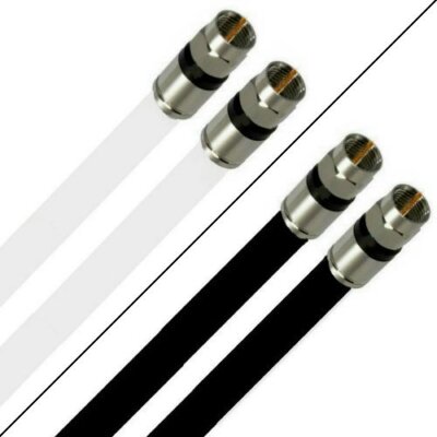 Satkabel Antennenkabel Silber Edition 1-5 Meter 135dB 4K 8k HQ 7mm Wasserdicht