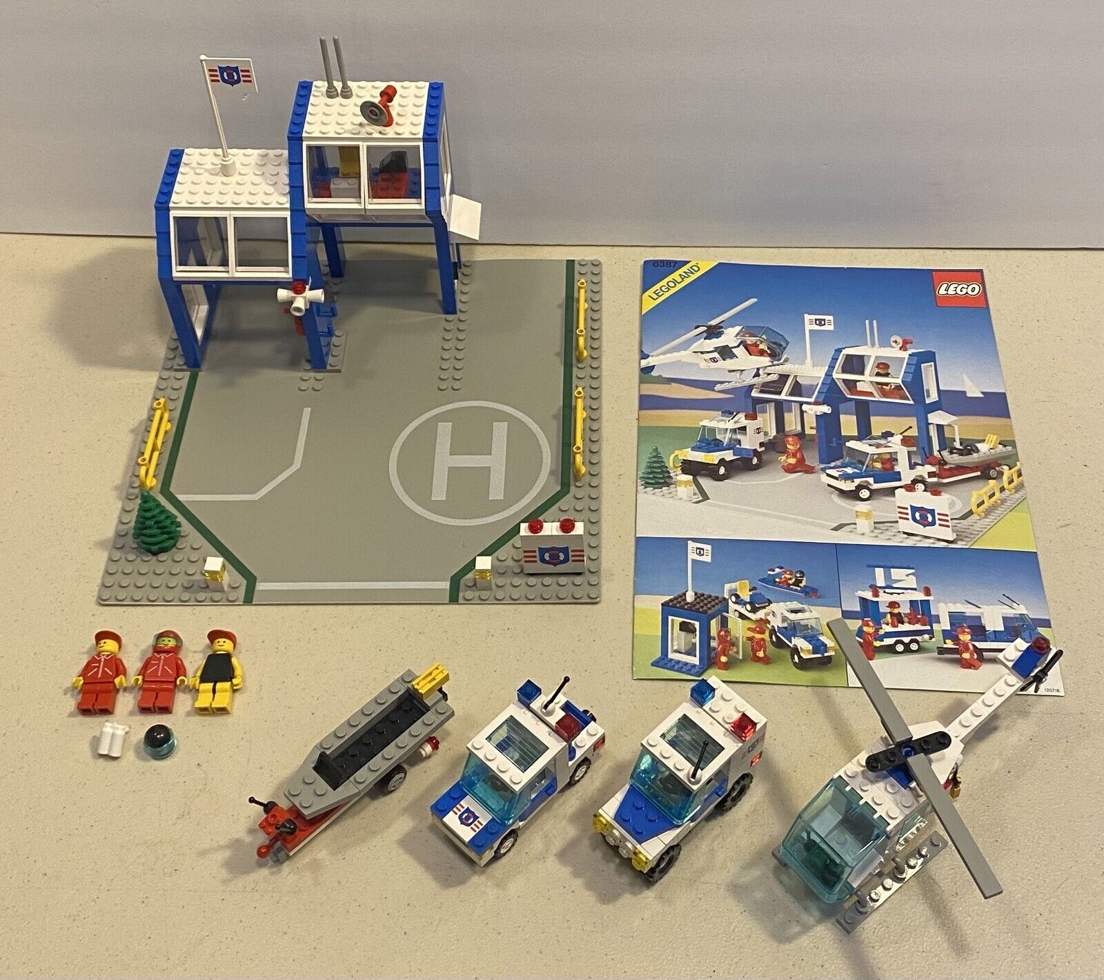 Lego 6387 Town Coast Guard Coastal Recue Base Complete Instructions 1989