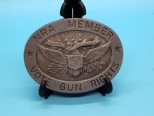 Silver Tone Limited Edition NRA Member Belt Buckle Serial 'd