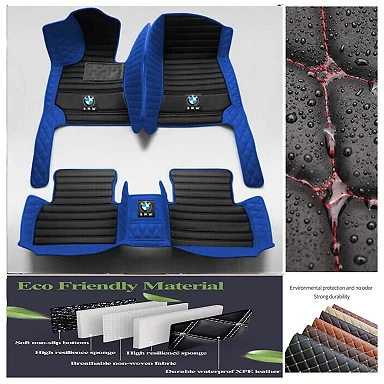 Custom For BMW All Model Car Floor Mats Carpets Waterproof Cargo Liners Handmade - Imagen 34 de 42