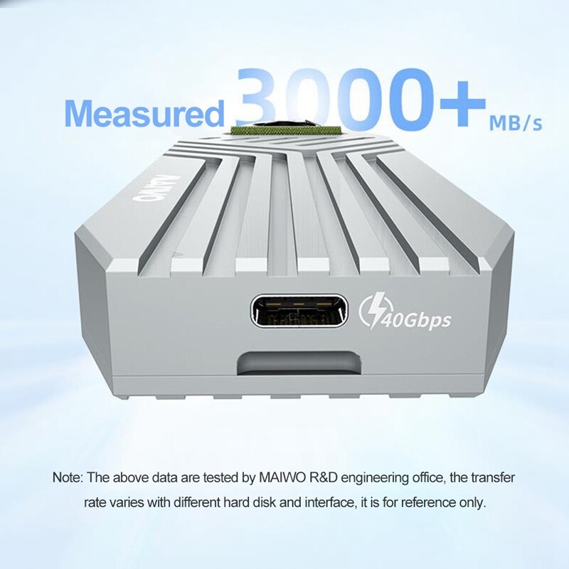 M2 NVMe SSD Enclosure USB4.0 40Gbps Solid State External Hard Drive