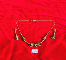 Vintage Necklace Chain and Jewelry Earrings Set 3 Pcs Collectible J183