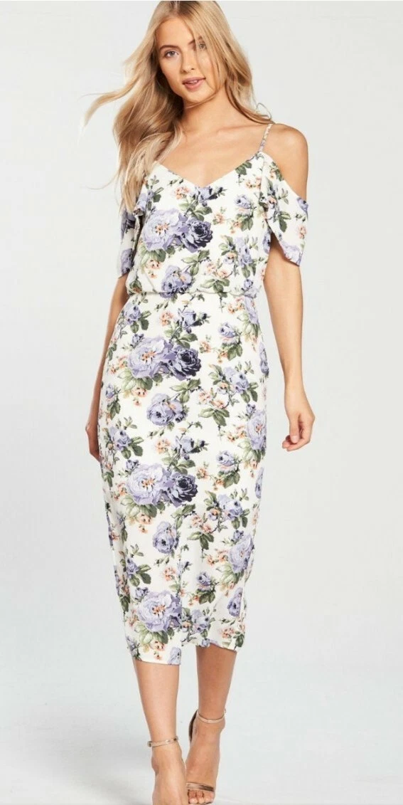 Oasis white and blue dress 2025