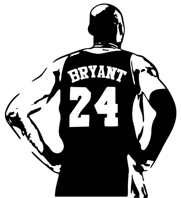 Kobe Bryant vinyl decal sticker basketball lakers 24 8 car window