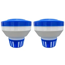 Pool/Spa Chlorine Tablet Dispenser Floater for  1" or 3" Tablets (2 Pack)
