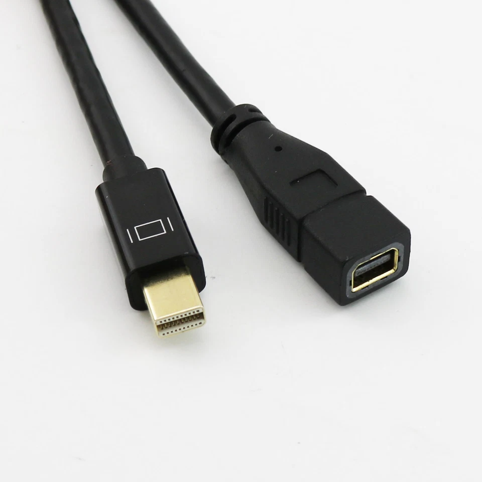 1x Mini DisplayPort Extension Cable Gold Plated Male to Female Display Port 30cm - Image 3 of 4