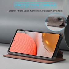 Funda delgada de cuero abatible tipo billetera para tarjetas para Samsung Galaxy S10e S9+ S8+ S7 Edge