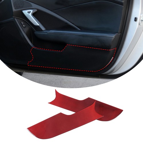Carbon Fiber Door Kick Panel Cover Trim For Corvette C8 2020-2024 – 2-Piece Set