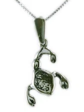 Silver Scorpio pendant + chain , Astrology Horoscope ! Sterling Jewelry & Love