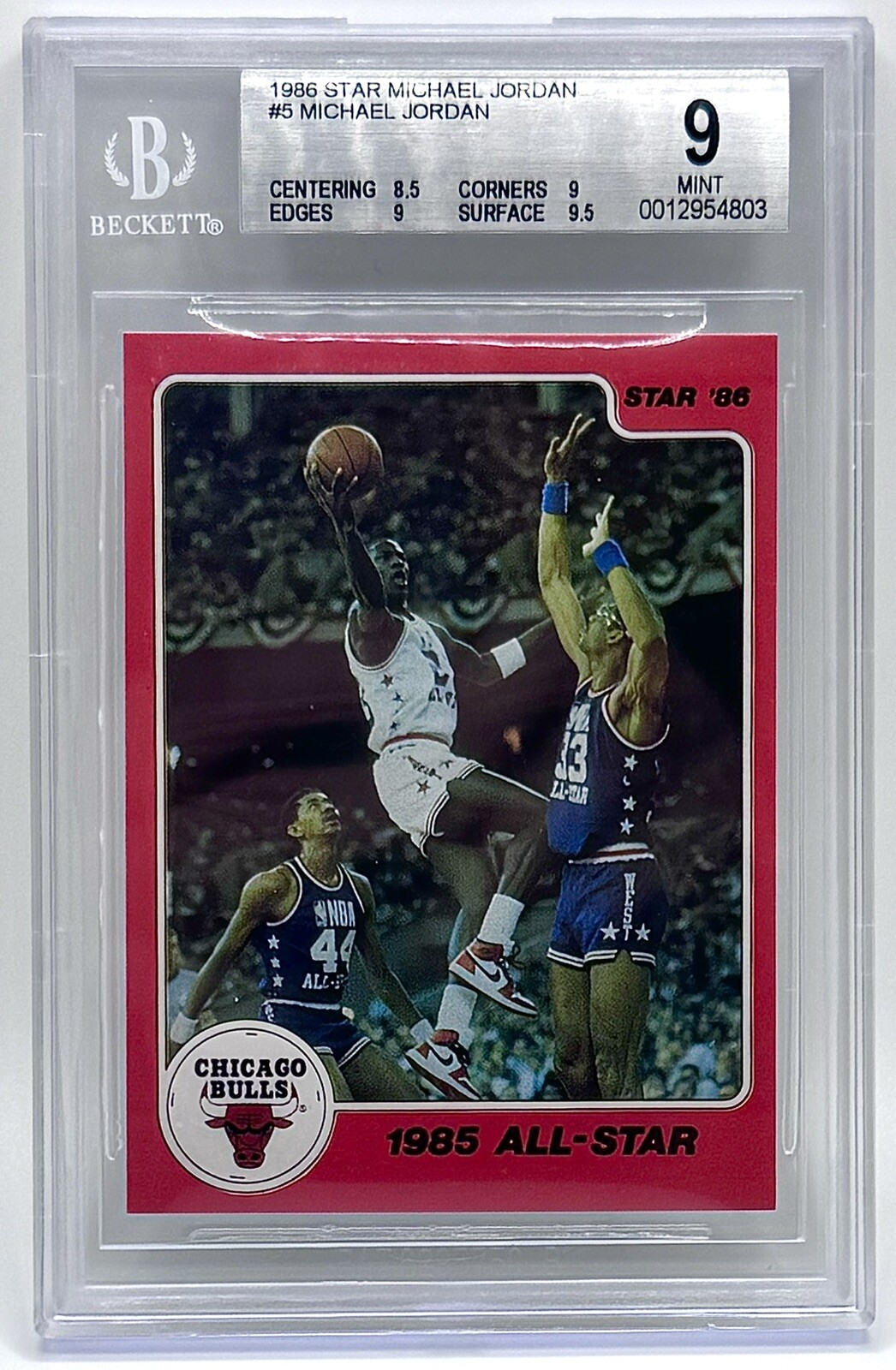 1986 Star Michael Jordan #5 1985 All-Star BGS 9 MINT