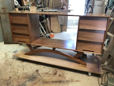 Mid Century Louver Cabinet Made New In Adelaide From American