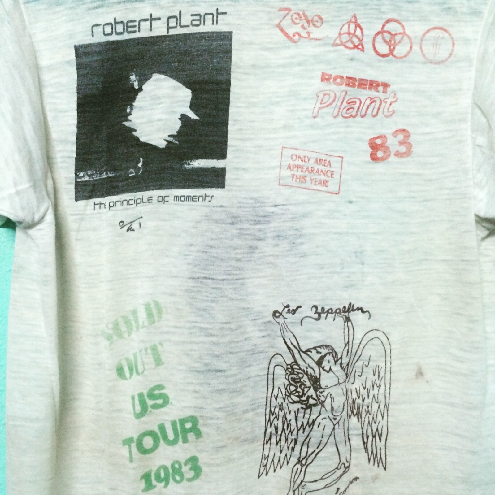 Rare!! Vtg Robert Plant The Principle Of Moments' Sold Out Us Tour 1983' image 3
