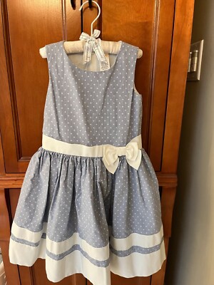 Kids Gymboree Blue & White Dot Summer Party Dress Size 5 VERY GOOD  CONDITION | eBay