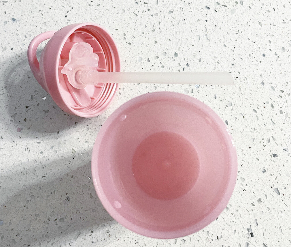 Twistshake Straw Cup 360ml Pastel Pink Bottle