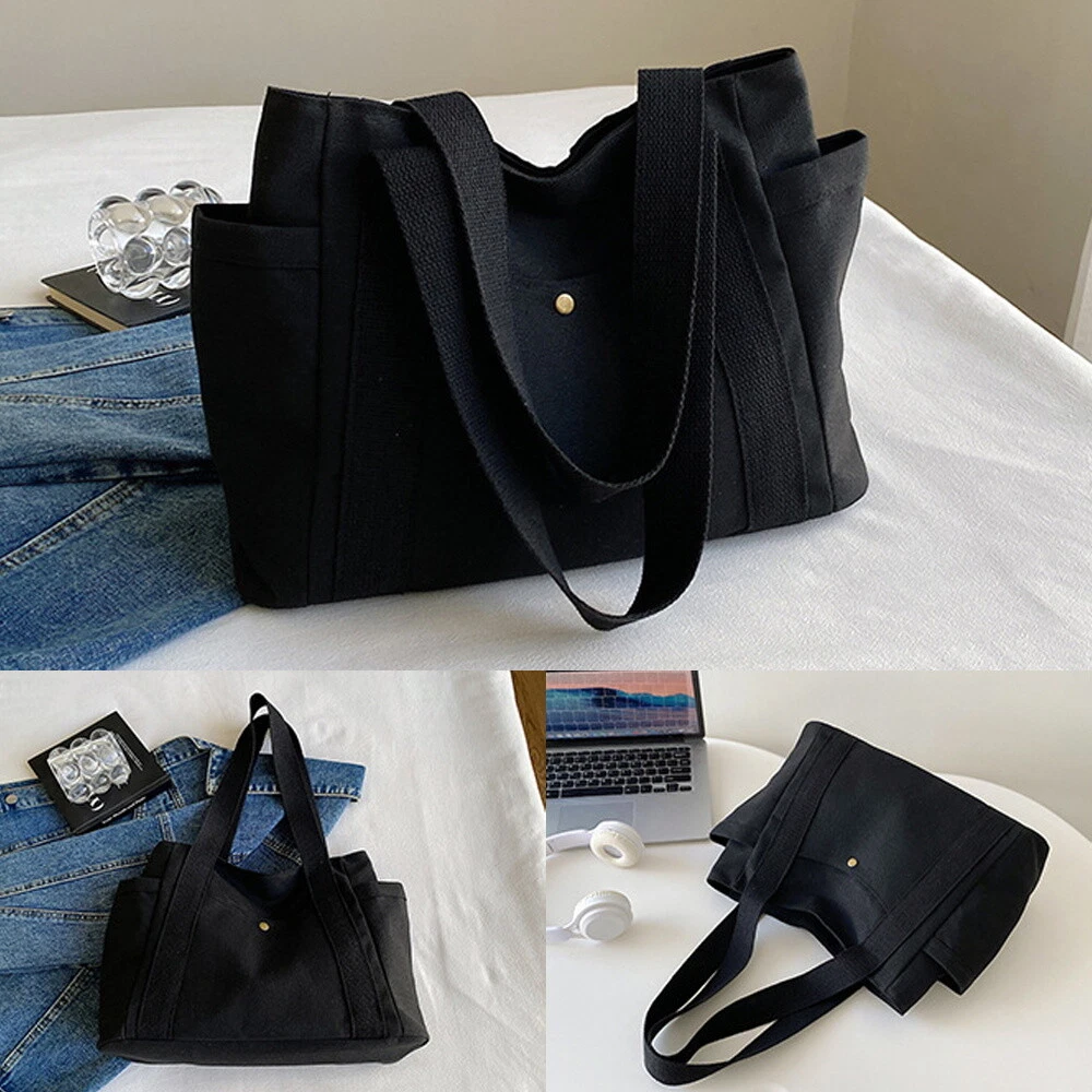 Large Capacity Tote Bag INS Versatile Handbag Laptop Bag Work Student Class - Picture 5 of 11