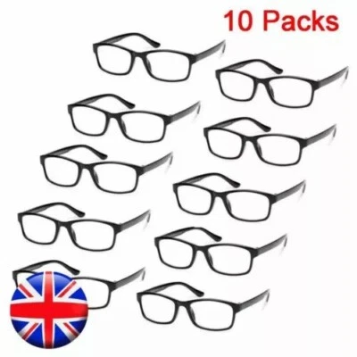 DDD-6 10 Packs Reading Glasses Mens Womens +1.0 1.5 2.0 2.5 3.0 3.5 4.0 UV Reader UK
