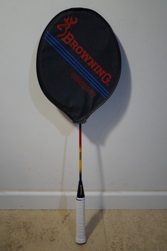 BROWNING Contact Rainbow Badminton Racket with case + new Wilson grip ...