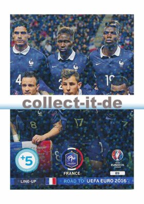 Panini Road to UEFA EURO 2016 - 89 - Frankreich Line-Up 2 - Teamporträt