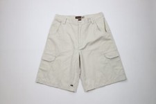 Vintage 90s Y2K Gotcha Surfing Mens 34 Distressed Baggy Fit Cargo Shorts Beige