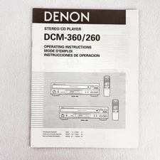 Denon DCM-260 DCM-360 Stereo CD Player Owners Manual *Original* 360/260