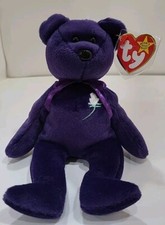 TY Beanie Baby - PRINCESS the Purple Bear PE Version - 1997  8.5 inch 