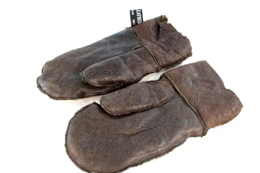 Fausthandschuh Lammfell Fäustlinge echt Leder Handschuh mocca Größ S M L XL NEU  - Bild 3 von 4