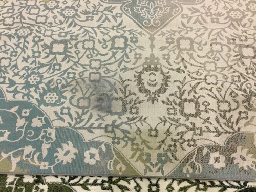 IVORY / PEACOCK BLUE 8' X 10' Back Stain Rug, Reduced Price 1172633066 WTC672B-8 - Picture 3 of 4