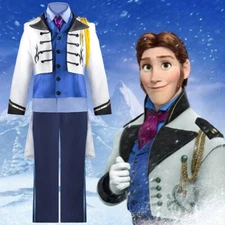 Frozen Cosplay Prince Hans Costume Halloween Outfit Uniform