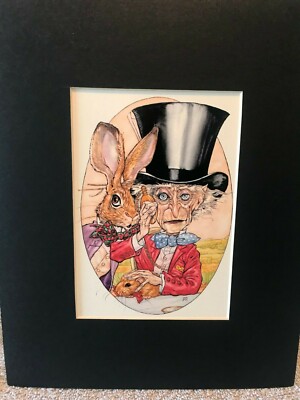 ALICE IN WONDERLAND~MARCH HARE~MAD HATTER~8 x 10 Mat Print~CLASSIC CHARACTERS