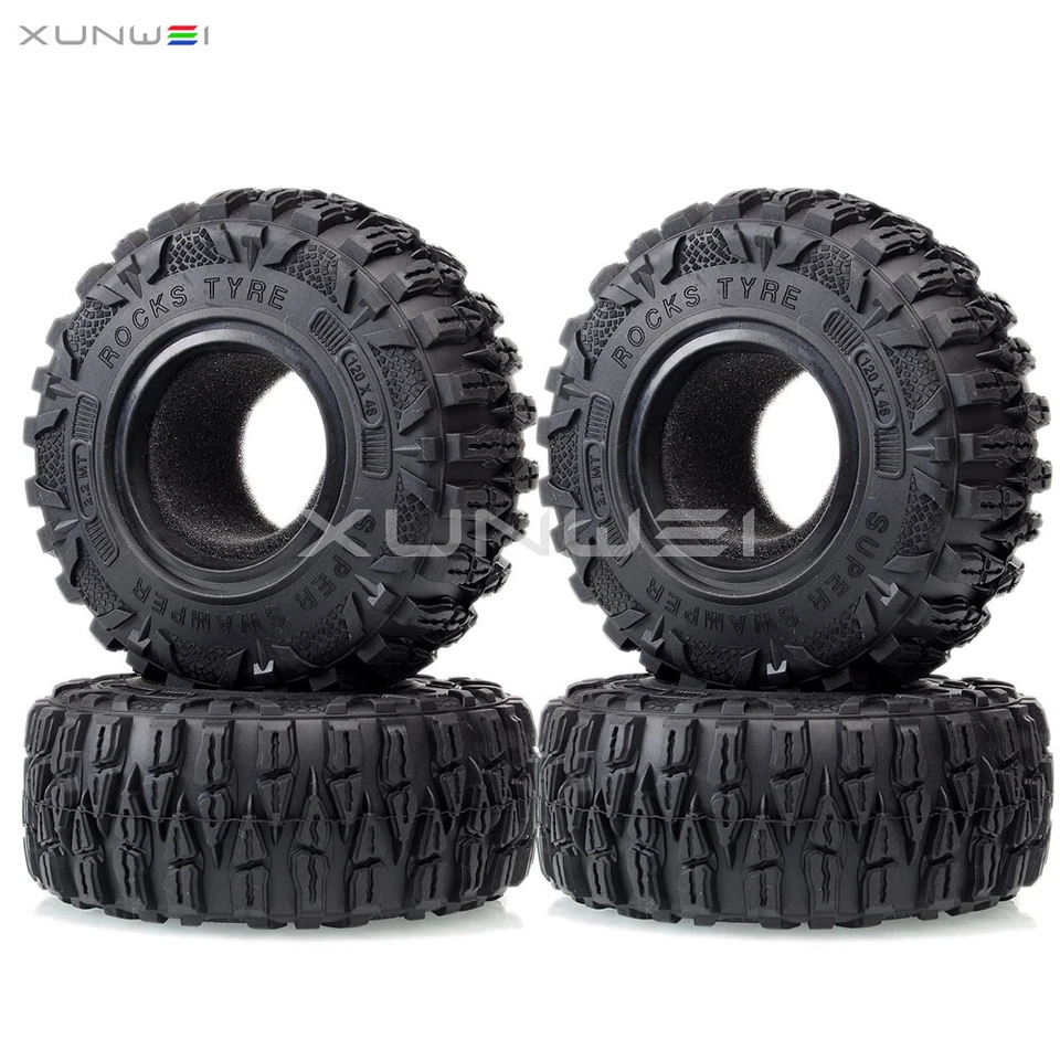 2.2" Rock Crawler Tyre Super Swamper Tire for RC Axial RR10 AX10 Wraith Losi HPI - Image 3 of 4