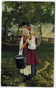 Woman With Water Ukrainian Types 108 Ukraine 1910s Ebay