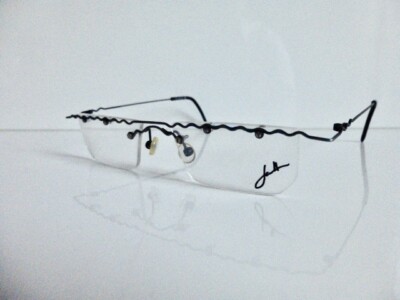Originale randlose Designbrille von Janotta, Mod. ONDA E6 Col. BA