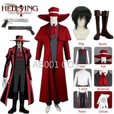 Vampire Hunter Cosplay Hellsing Alucard Cosplay Costumes Women Men Trench Suit