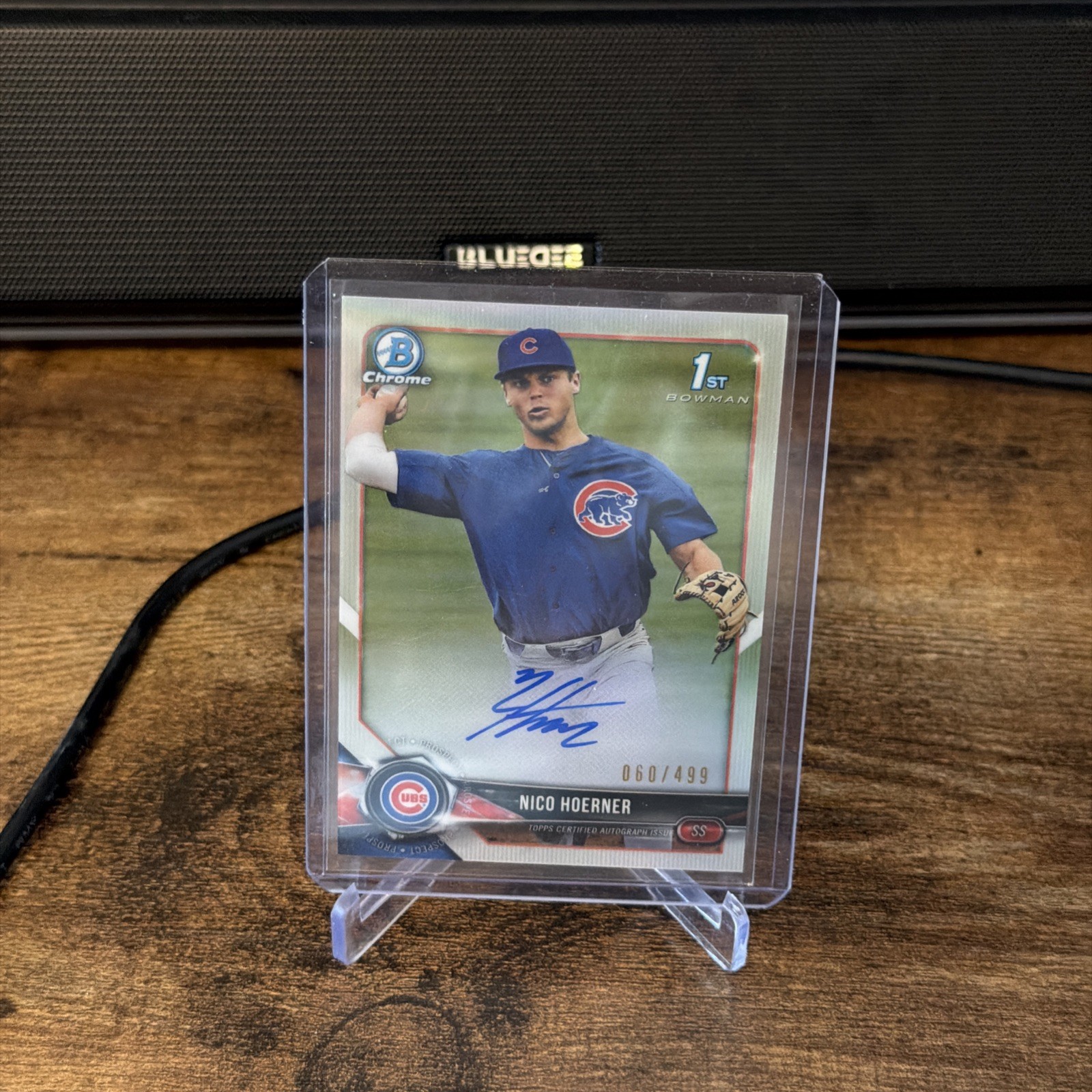 Nico Hoerner 2018 Bowman Draft Chrome 1st Refractor Auto 60/499 Cubs 