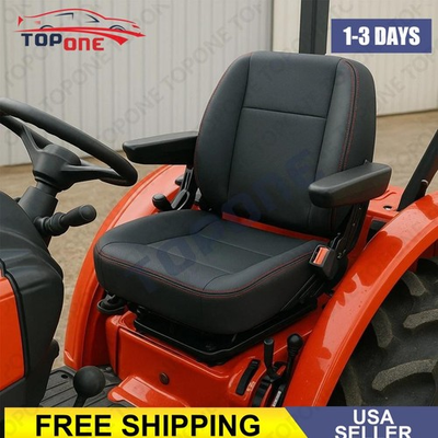 #ad #ad Universal Forklift Seat Tractor Seat Riding Mower Seat With Armrest amp; Safe Belt $94.91
