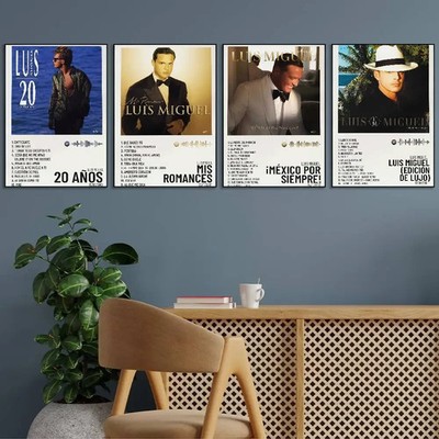Musik Poster Singer L-Luis M-Miguel Wanddekoration Selbstklebend Modern Druck