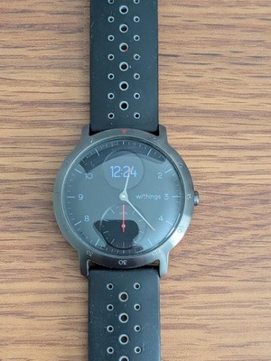 Withings Steel HR Sport Watch, Black, 40mm Silicone Band, Used