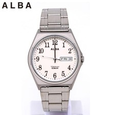 SEIKO Alba AEFJ409 Silver Titanium Quartz 10ATM Men's Watch
