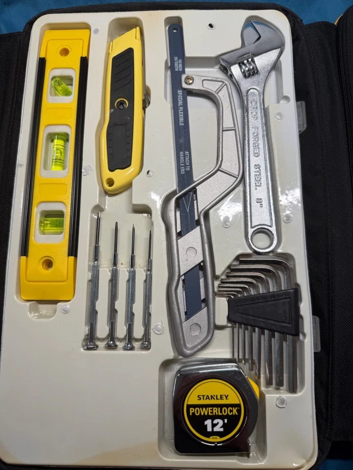 42pc. Vintage WORKFORCE Home Tool Kit w/Trifold carrying case - Image 3 of 4