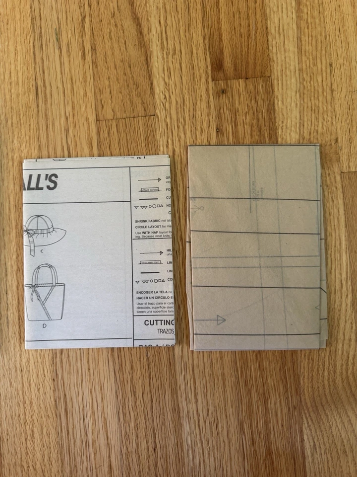 McCalls Fashion Accessories Pattern MP317 Laura Ashley 3 Bags And One Hat Uncut - Image 4 of 4