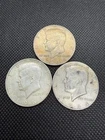1964 Kennedy Half Dollar Silver Lot of 3 Circulated Coins 50 Cent Uncertified