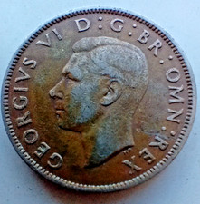 1948 UK 2 Shillings Coin King George Great Britain England Florin Tudor Rose