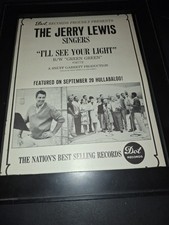 The Jerry Lewis Singers I'll See Your Light Rare Original Promo Poster Ad Framed