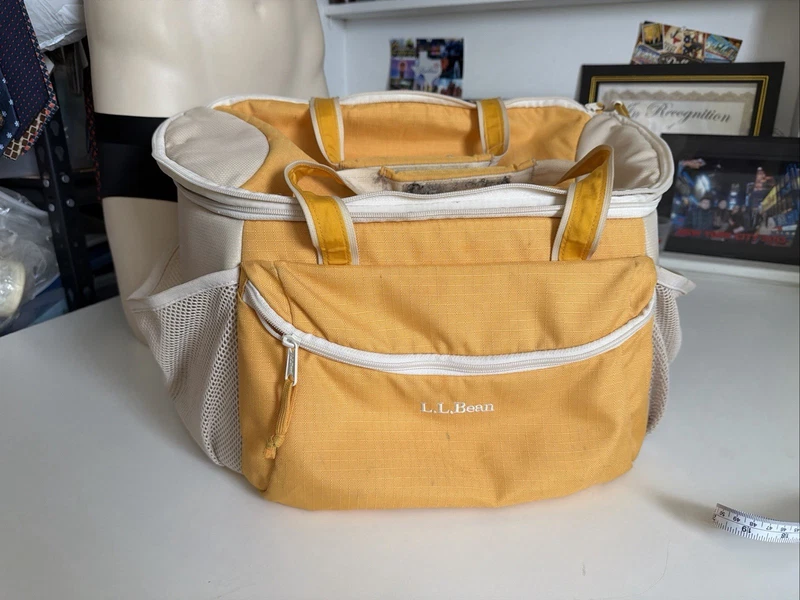 L.L. Bean Large Yellow Insulated Lunch Cooler Bag