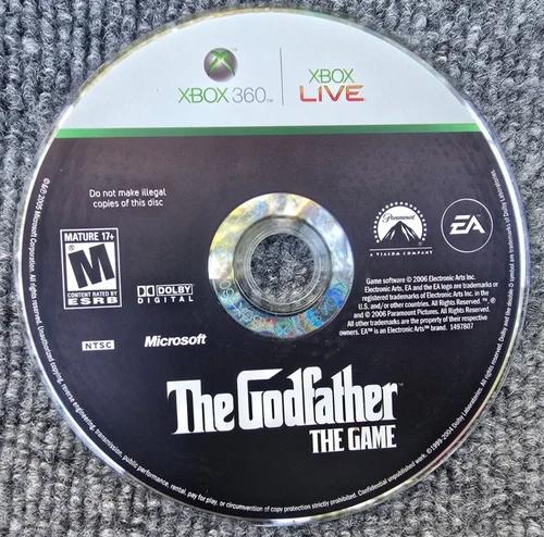 The Godfather: The Game (Microsoft Xbox 360, 2006) Disc ONLY *Resurfaced Disc*
