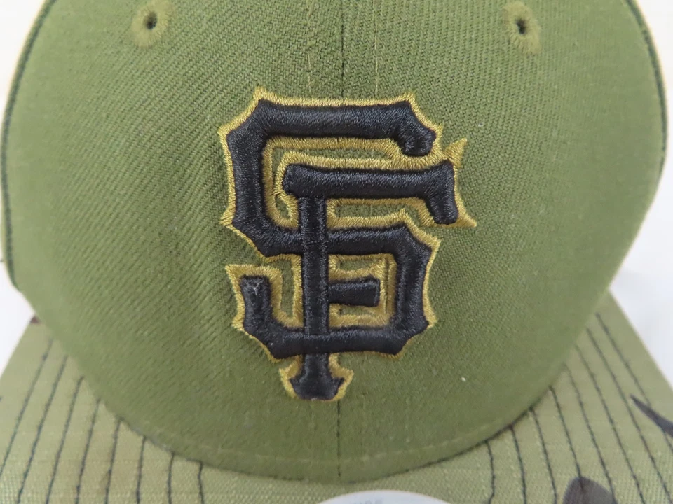 旧金山巨人队帽子儿童 6 1/2 合身绿色迷彩棒球美国职棒大联盟 New Era — 第 2/4 张图片