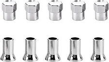 Chrome Plated Tire Valve Stem Covers And Caps 5 Sets Leakproof Universal Vehicl Chrome Plated Tire Valve Stem Covers And Caps 5 Sets Leakproof Universal Vehicl
