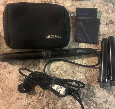 SEDU Icon Interchangeable Professional Curling Iron Set 3 Barrels SIICBK-01
