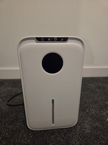 Dehumidifier Interior Damp! White. 1ft in height. Electronic. colour change leds